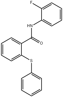 N-(2-fluorophenyl)-2-phenylsulfanylbenzamide Structure