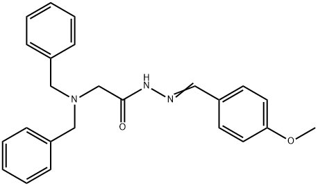 2-(dibenzylamino)-N-[(E)-(4-methoxyphenyl)methylideneamino]acetamide Structure