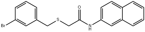 2-[(3-bromophenyl)methylsulfanyl]-N-naphthalen-2-ylacetamide Struktur