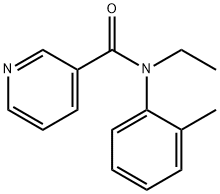 N-ethyl-N-(2-methylphenyl)pyridine-3-carboxamide 化学構造式