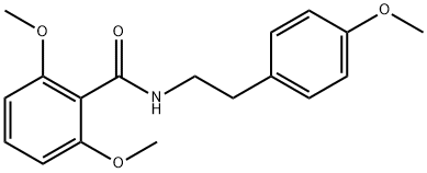 2,6-dimethoxy-N-[2-(4-methoxyphenyl)ethyl]benzamide 结构式