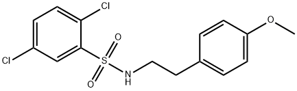 2,5-dichloro-N-[2-(4-methoxyphenyl)ethyl]benzenesulfonamide 结构式