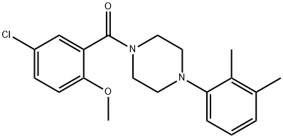 (5-chloro-2-methoxyphenyl)-[4-(2,3-dimethylphenyl)piperazin-1-yl]methanone Structure