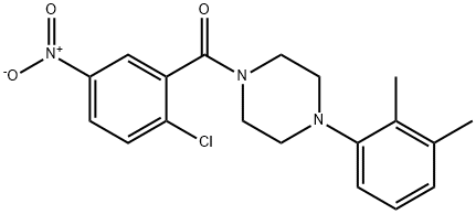 (2-chloro-5-nitrophenyl)-[4-(2,3-dimethylphenyl)piperazin-1-yl]methanone Struktur