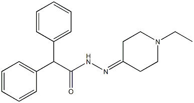 N-[(1-ethylpiperidin-4-ylidene)amino]-2,2-diphenylacetamide Structure