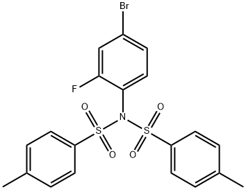 N-(4-bromo-2-fluorophenyl)-4-methyl-N-(4-methylphenyl)sulfonylbenzenesulfonamide Structure
