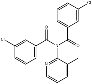 3-chloro-N-(3-chlorobenzoyl)-N-(3-methylpyridin-2-yl)benzamide Struktur