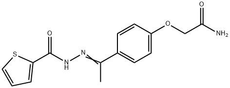 N-[(E)-1-[4-(2-amino-2-oxoethoxy)phenyl]ethylideneamino]thiophene-2-carboxamide Structure