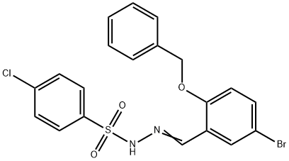 N-[(E)-(5-bromo-2-phenylmethoxyphenyl)methylideneamino]-4-chlorobenzenesulfonamide Structure