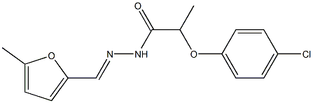 2-(4-chlorophenoxy)-N-[(E)-(5-methylfuran-2-yl)methylideneamino]propanamide Structure