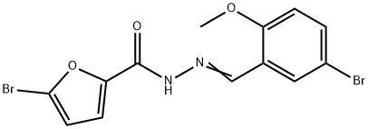 5-bromo-N-[(E)-(5-bromo-2-methoxyphenyl)methylideneamino]furan-2-carboxamide Structure