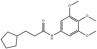 3-cyclopentyl-N-(3,4,5-trimethoxyphenyl)propanamide Struktur
