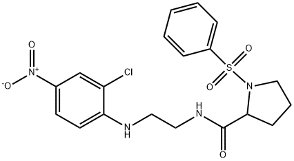 1-(benzenesulfonyl)-N-[2-(2-chloro-4-nitroanilino)ethyl]pyrrolidine-2-carboxamide,352329-04-5,结构式