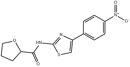 N-[4-(4-nitrophenyl)-1,3-thiazol-2-yl]oxolane-2-carboxamide 结构式