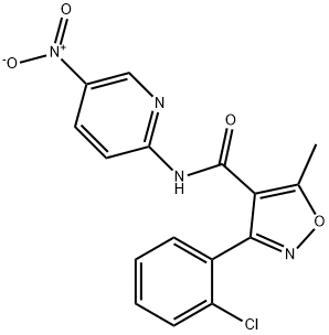 3-(2-chlorophenyl)-5-methyl-N-(5-nitropyridin-2-yl)-1,2-oxazole-4-carboxamide Structure