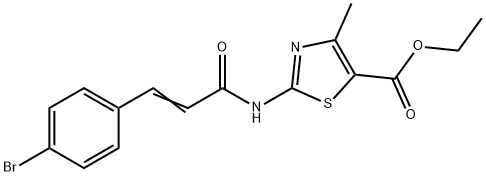 ethyl 2-[[(E)-3-(4-bromophenyl)prop-2-enoyl]amino]-4-methyl-1,3-thiazole-5-carboxylate Struktur