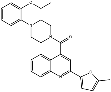 [4-(2-ethoxyphenyl)piperazin-1-yl]-[2-(5-methylfuran-2-yl)quinolin-4-yl]methanone Structure