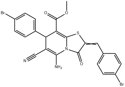 methyl (2Z)-5-amino-7-(4-bromophenyl)-2-[(4-bromophenyl)methylidene]-6-cyano-3-oxo-7H-[1,3]thiazolo[3,2-a]pyridine-8-carboxylate|