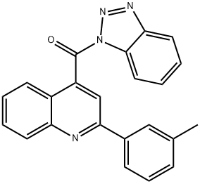 benzotriazol-1-yl-[2-(3-methylphenyl)quinolin-4-yl]methanone Structure