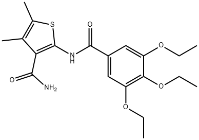 4,5-dimethyl-2-[(3,4,5-triethoxybenzoyl)amino]thiophene-3-carboxamide Structure