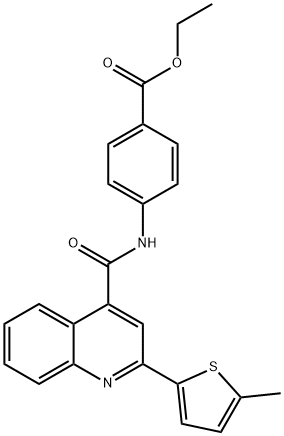 ethyl 4-[[2-(5-methylthiophen-2-yl)quinoline-4-carbonyl]amino]benzoate Structure