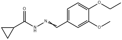 N-[(E)-(4-ethoxy-3-methoxyphenyl)methylideneamino]cyclopropanecarboxamide Structure