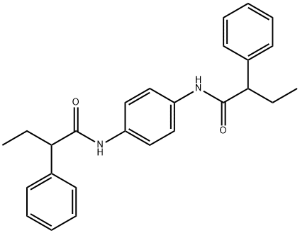 2-phenyl-N-[4-(2-phenylbutanoylamino)phenyl]butanamide Structure