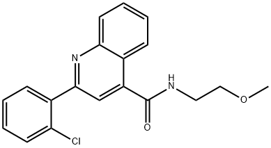 2-(2-chlorophenyl)-N-(2-methoxyethyl)quinoline-4-carboxamide 化学構造式
