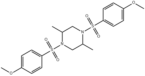 1,4-bis[(4-methoxyphenyl)sulfonyl]-2,5-dimethylpiperazine Structure