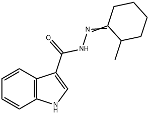 N-[(E)-(2-methylcyclohexylidene)amino]-1H-indole-3-carboxamide,355830-77-2,结构式