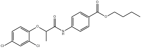 butyl 4-[2-(2,4-dichlorophenoxy)propanoylamino]benzoate 结构式