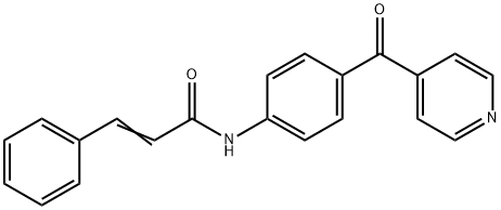 (E)-3-phenyl-N-[4-(pyridine-4-carbonyl)phenyl]prop-2-enamide Struktur