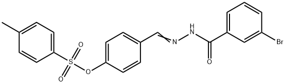 [4-[(E)-[(3-bromobenzoyl)hydrazinylidene]methyl]phenyl] 4-methylbenzenesulfonate,358398-08-0,结构式