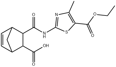 2-[(5-ethoxycarbonyl-4-methyl-1,3-thiazol-2-yl)carbamoyl]bicyclo[2.2.1]hept-5-ene-3-carboxylic acid Structure