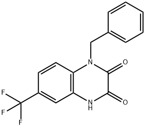 4-benzyl-7-(trifluoromethyl)-1H-quinoxaline-2,3-dione Structure