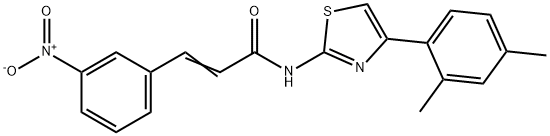 (E)-N-[4-(2,4-dimethylphenyl)-1,3-thiazol-2-yl]-3-(3-nitrophenyl)prop-2-enamide Structure