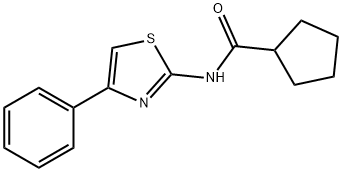 N-(4-phenyl-1,3-thiazol-2-yl)cyclopentanecarboxamide Structure