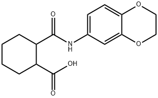 2-(2,3-dihydro-1,4-benzodioxin-6-ylcarbamoyl)cyclohexane-1-carboxylic acid Structure