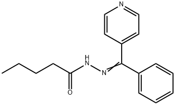 N-[(E)-[phenyl(pyridin-4-yl)methylidene]amino]pentanamide 化学構造式