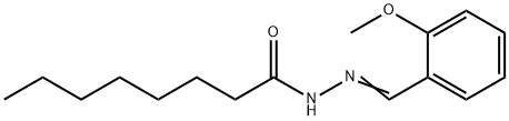 N-[(E)-(2-methoxyphenyl)methylideneamino]octanamide Structure