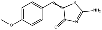 (5E)-2-amino-5-[(4-methoxyphenyl)methylidene]-1,3-thiazol-4-one Struktur