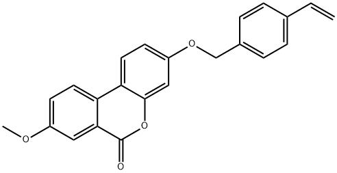 3-[(4-ethenylphenyl)methoxy]-8-methoxybenzo[c]chromen-6-one Struktur