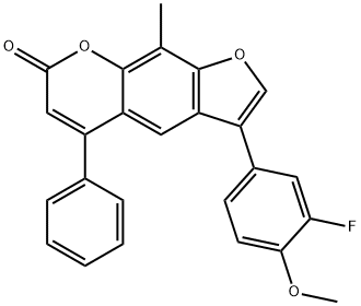 3-(3-fluoro-4-methoxyphenyl)-9-methyl-5-phenylfuro[3,2-g]chromen-7-one|