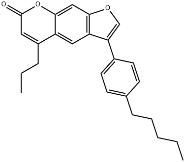 3-(4-pentylphenyl)-5-propylfuro[3,2-g]chromen-7-one Structure