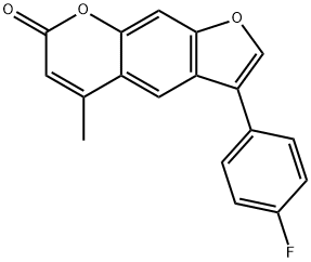 3-(4-fluorophenyl)-5-methylfuro[3,2-g]chromen-7-one 结构式