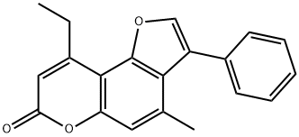 9-ethyl-4-methyl-3-phenylfuro[2,3-f]chromen-7-one Structure