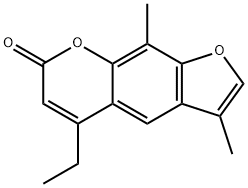 5-ethyl-3,9-dimethylfuro[3,2-g]chromen-7-one 结构式