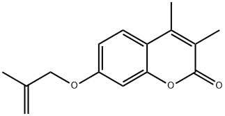 3,4-dimethyl-7-(2-methylprop-2-enoxy)chromen-2-one Structure