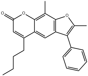 5-butyl-2,9-dimethyl-3-phenylfuro[3,2-g]chromen-7-one Structure