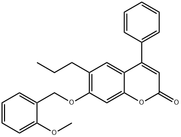 7-[(2-methoxyphenyl)methoxy]-4-phenyl-6-propylchromen-2-one|